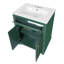 Meuble-lavabo 24 po avec lavabo en céramique intégré, armoire de salle de bain avec 2 portes, 1 tiroir basculant et meuble-lavabo simple pour salle de bain de petite et moyenne taille-1727338164