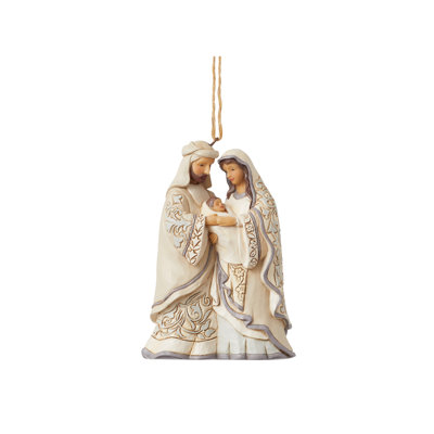 Ornement en bois de la Sainte-Famille, religieuse et inspirante, 4,25 po