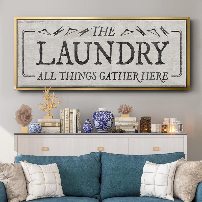 Laundry Gathers- Framed Canvas