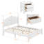 Grand lit plateforme en bois et deux tables de chevet Rorge-1878960550