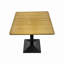 Square Bamboo Dining Table, Kitchen Table, Square Dining Table, Square Table, Small Dining Table for 2, Table for 2 - Metal Pedestal Bistro Table for Dining Room, Living Room & Apartme
