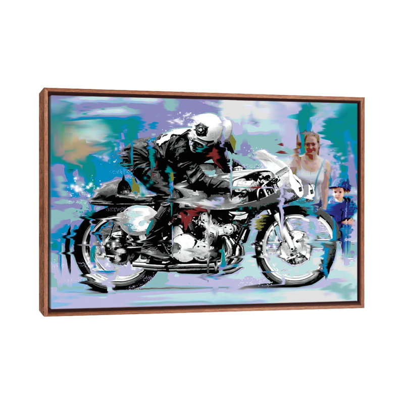 Speed by D13EGO - Painting on Canvas, Brown Framed Canvas, 66.04 cm H x 45.72 cm W
