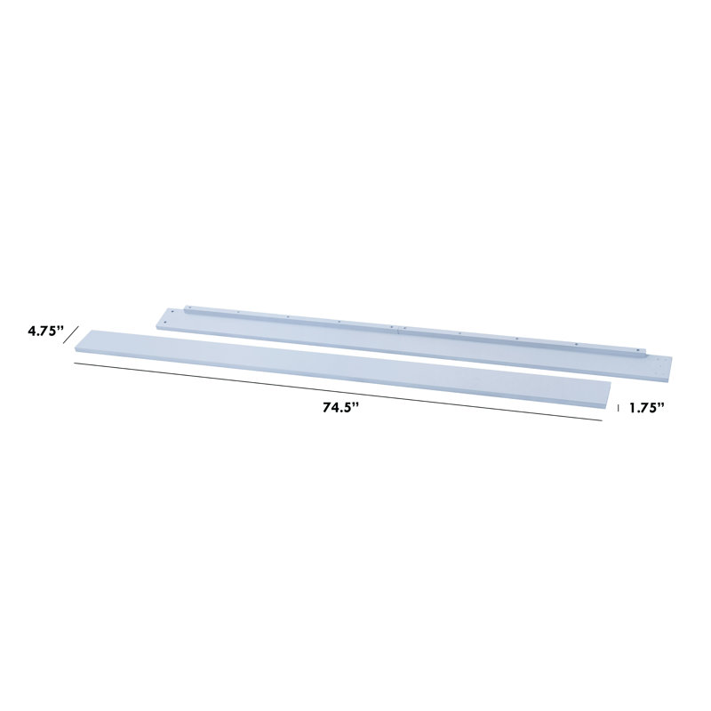 Powder Blue Painted Pine Wood Full Bed Rails