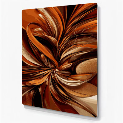 Digital Abstraction 21 Brown Metal Wall Art