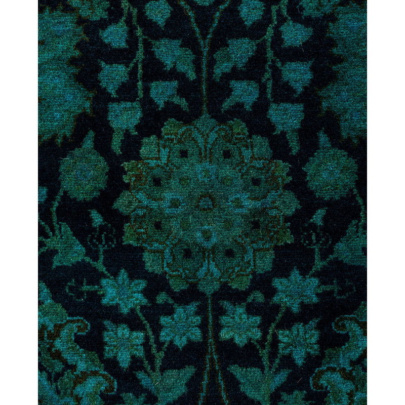 Overdyed One-of-a-Kind Runner 3'2" X 12'1" Hand Knotted Area Rug