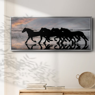 Plage galop - toile encadrée