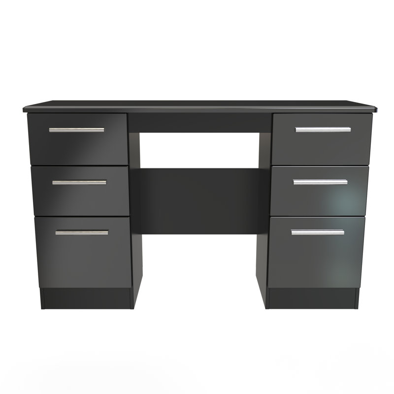 Fully Assembled Yvette Dressing Table, Black