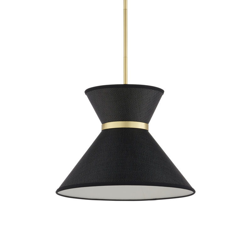 Avignon 1 - Light Black/Polished Brass Pendant