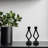 8" H Aluminum Taper Candlesticks