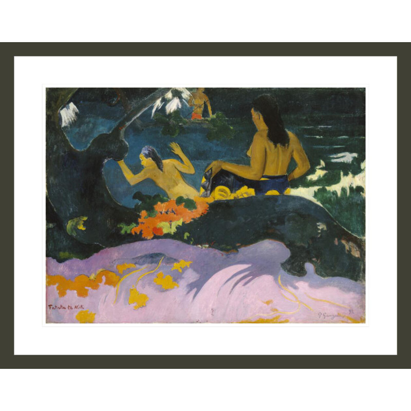 Fatata te Miti (By the Sea) par Paul Gauguin - Estampe numérique encadrée, H 23,45 po x l 29,5 po
