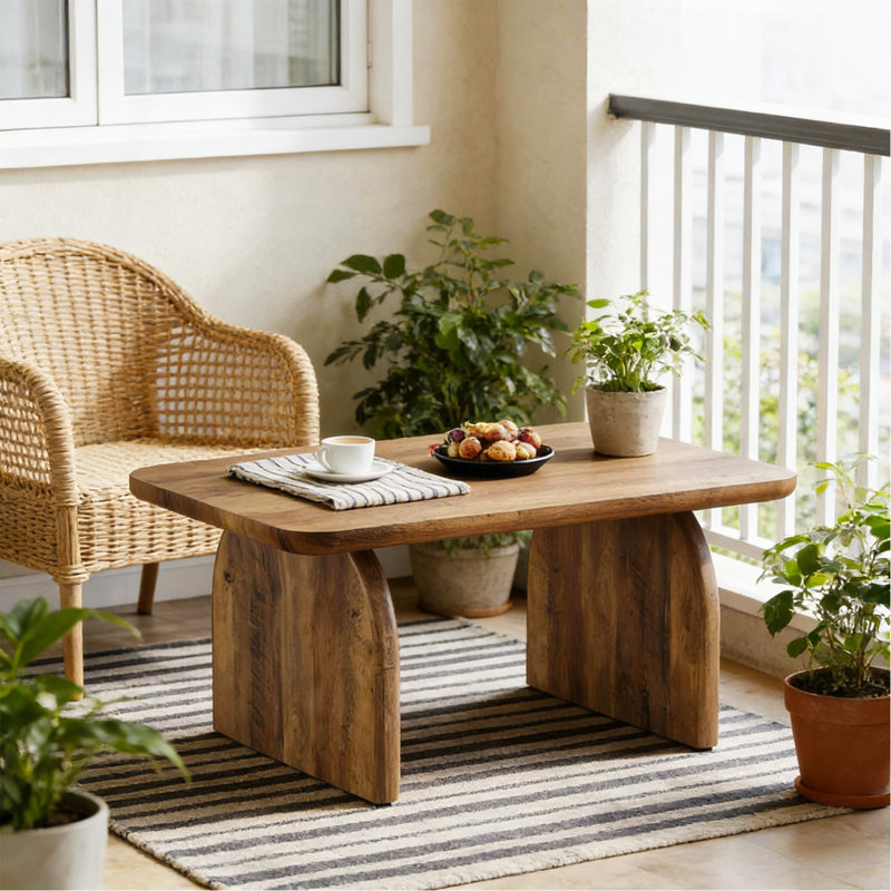 Table à thé de style moderne, table basse spacieuse, table d'ordinateur