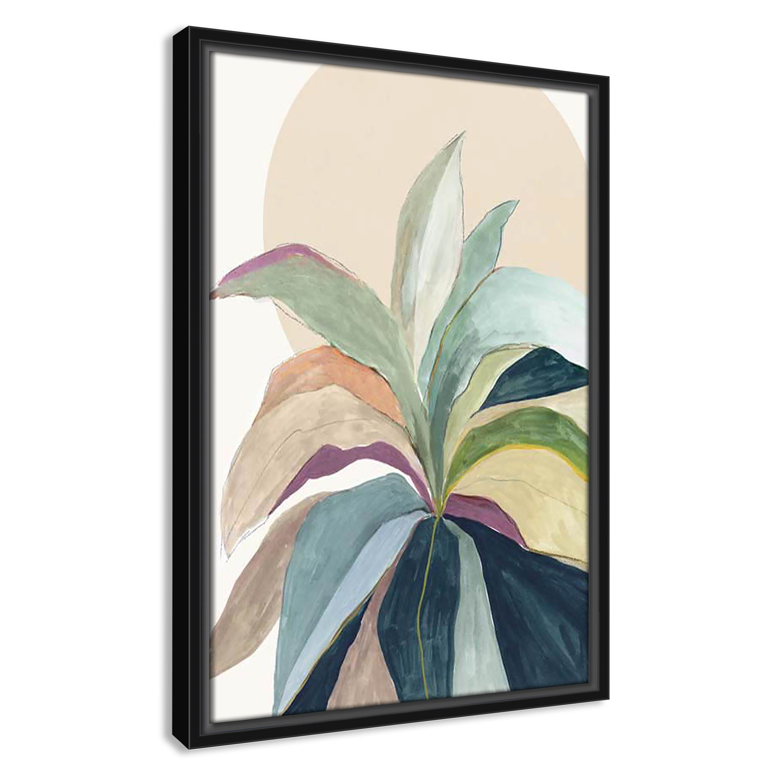 Sherbrooke Sunny Bright Leaves II by Asia Jensen Print, No Mat, Black Floater Framed, 19.5" H x 13.5" W x 2" D