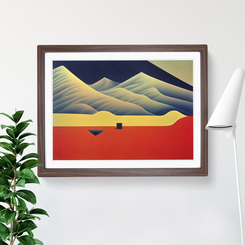 An Abstract Desert - Framed Print, 46cm H x 64cm W x 2cm D, Walnut