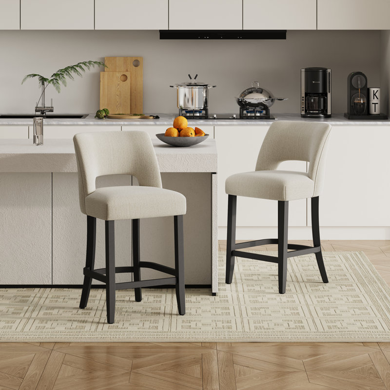 Tabouret de bar Bisto, Beige