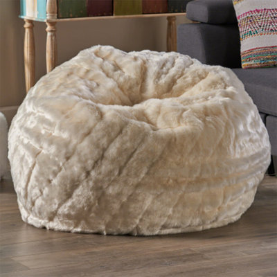 Modern Faux Fur Bean Bag Chair