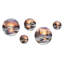 Sunrise Charm in Winter - Sunrises Sunset, ensemble d'art mural rond de 5