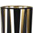 Abstract Iron Pillar Candle Holders - 9" - Black And Gold Finish - Set Of 2