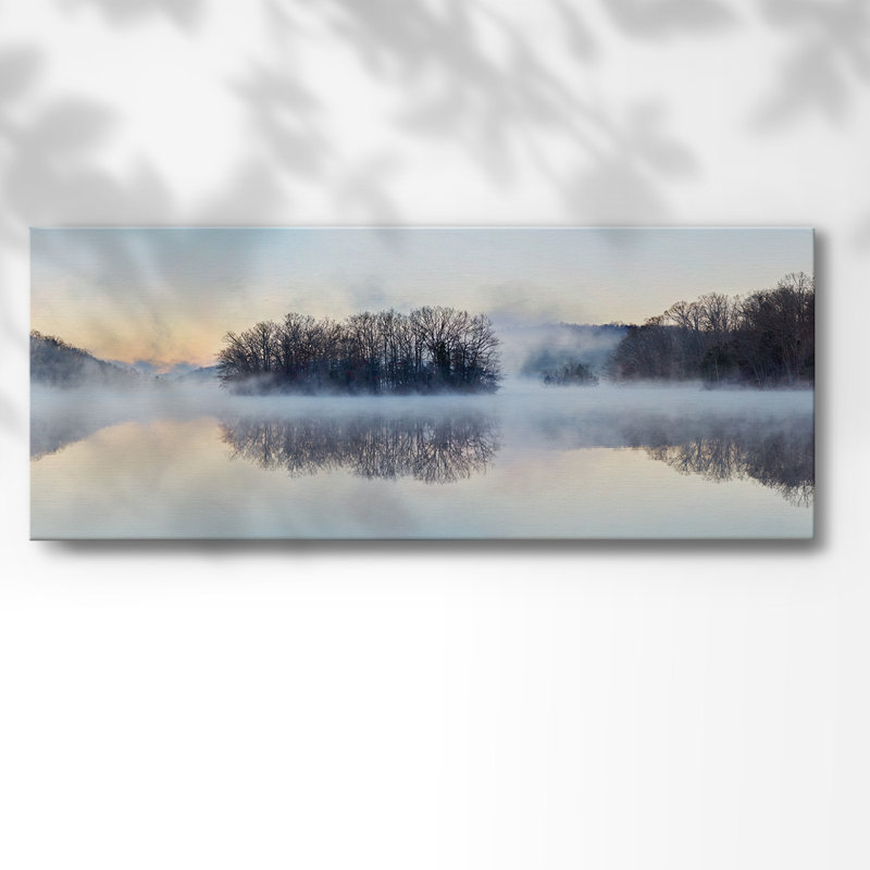 Scène sur l'eau, impression sur toile, H 12 po x l 30 po x P 1,5 po