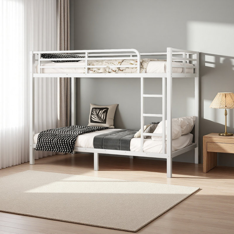 Lit superposé simple au-dessus de simple TG en métal pour adolescents et adultes, peu encombrant / réduit le bruit / aucun sommier tapissier requis