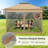 12x12 Outdoor Pop Up Canopy with Mosquito Netting Patio Tent-98929122