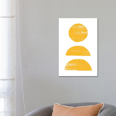 Abstraction II Yellow by Nouveau Prints - Wrapped Canvas Gallery-Wrapped Canvas Giclée