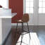 Henrine Upholstered Counter Stool with Metal Frame-1118811360
