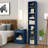 Gracyn 8-Tier Narrow Bookshelf With Adjustable Shelves-2146561558-2116139486