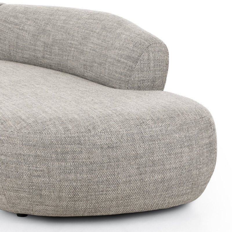 Belen Double Chaise-159”-Thames Coal, Thames Polyester Blend