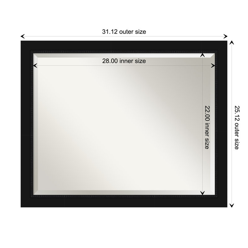 Miroir de salle de bain Hamlan, 25,12 po x 31,12 po