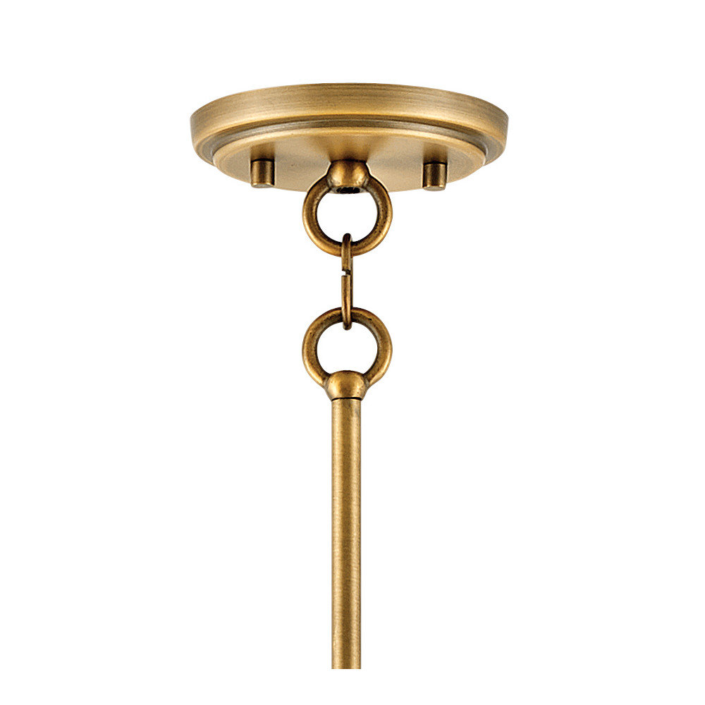 Moxie Single Light Metal Dimmable Pendant, Lacquered Dark Brass