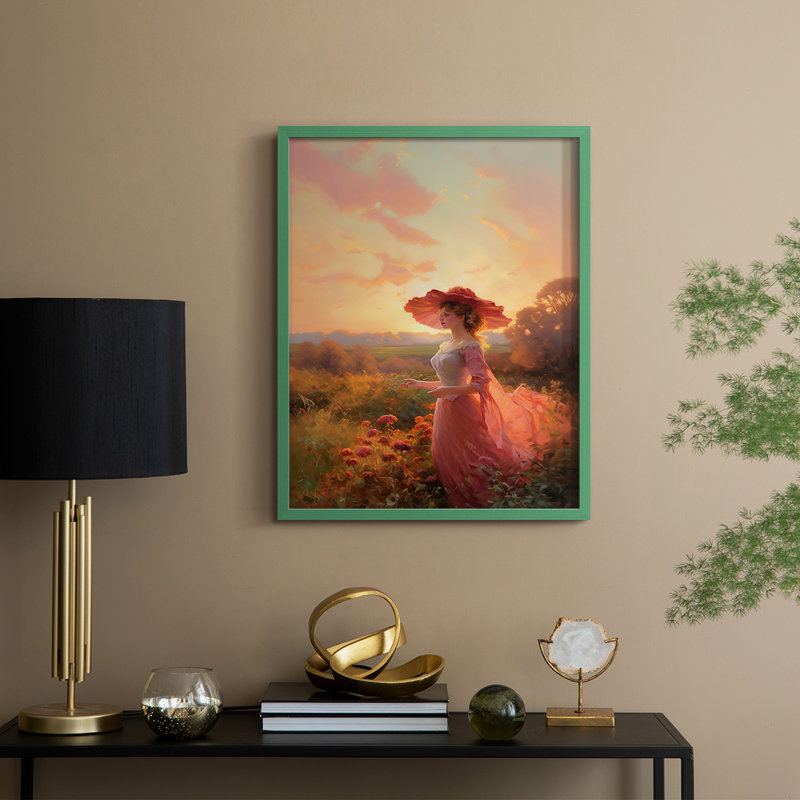 «WOMEN Series DCCDXLII», reproduction encadrée - bois massif, H 21 po x l 17 po, Vert