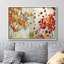 Automne, automne, feuilles d'érable rouges, paysage naturel, images abstraites, grande impression sur toile encadrée-99142345-99142344