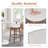 24" Counter Height Upholstered Swivel Stool, 360° Rotating Kitchen Island Stool with Padded Seat & Backrest, Solid Wood Frame, Footrest, Nailhead Trim-1969647090-1970737430-2075709537