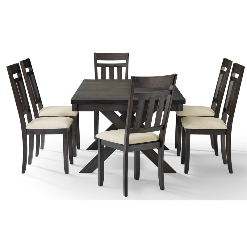 Dunblane Extendable Dining Set, 7 Pieces: Table, 6 Chairs
