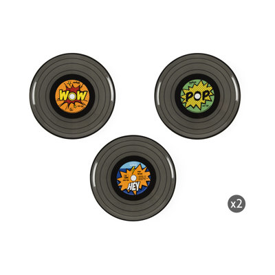 6-tlg. Pizzateller-Set Pop