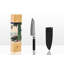Santoku en acier Damas avec bambou Saya et boîte en bambou - lame de 18 cm (7 pouces)