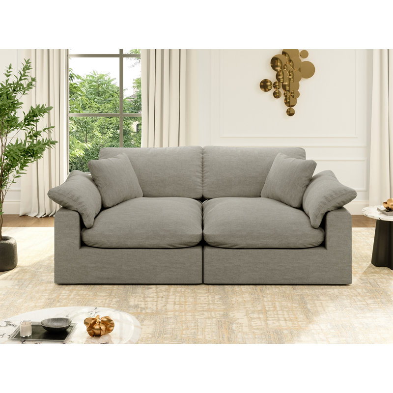 Canapé Rawls, canapé modulaire Cloud, Gris clair