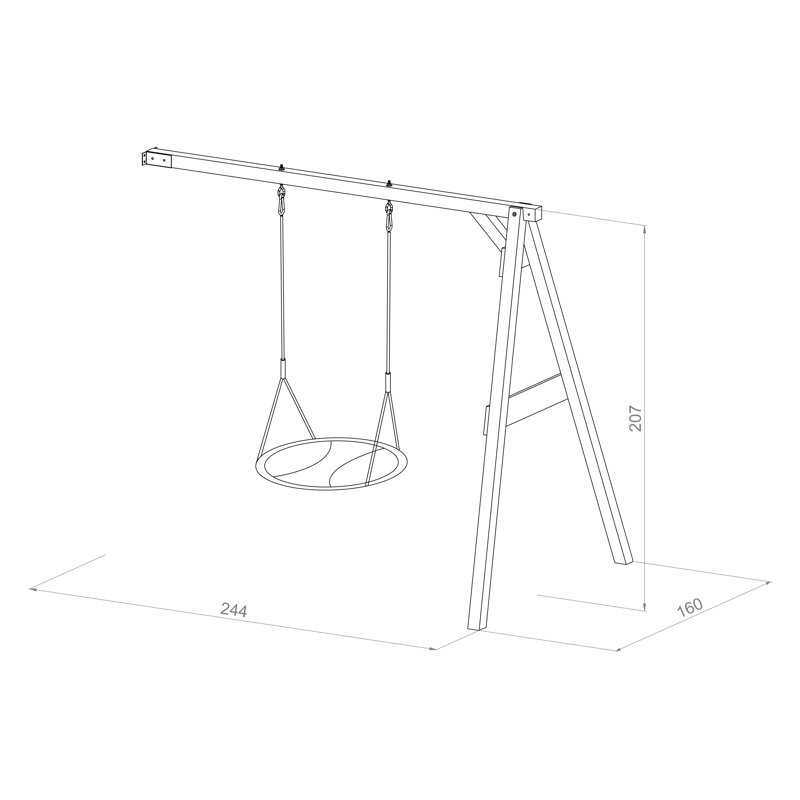 AXI Hemlock Swing Set with 1 Swing(s), White/Brown