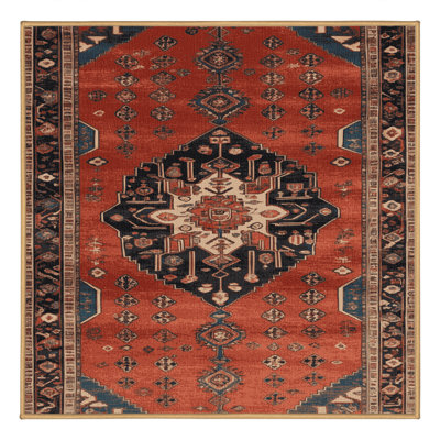 Machine Washable Persian Brown Area Rug