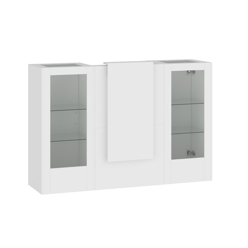 Modern Reception Desk With LED Lighting And Ample Storage For Office Or Retail Spaces