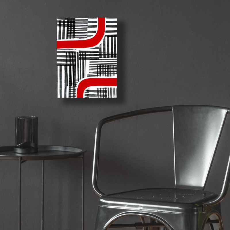 «Red Interrupted II» par Regina Moore, H 16 po x l 12 po x P 0,13 po