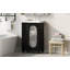 Meuble-lavabo de 20 po avec lavabo, meuble-lavabo avec tablette à deux niveaux, tablette réglable, bois massif et panneau de fibres à densité moyenne-479515780