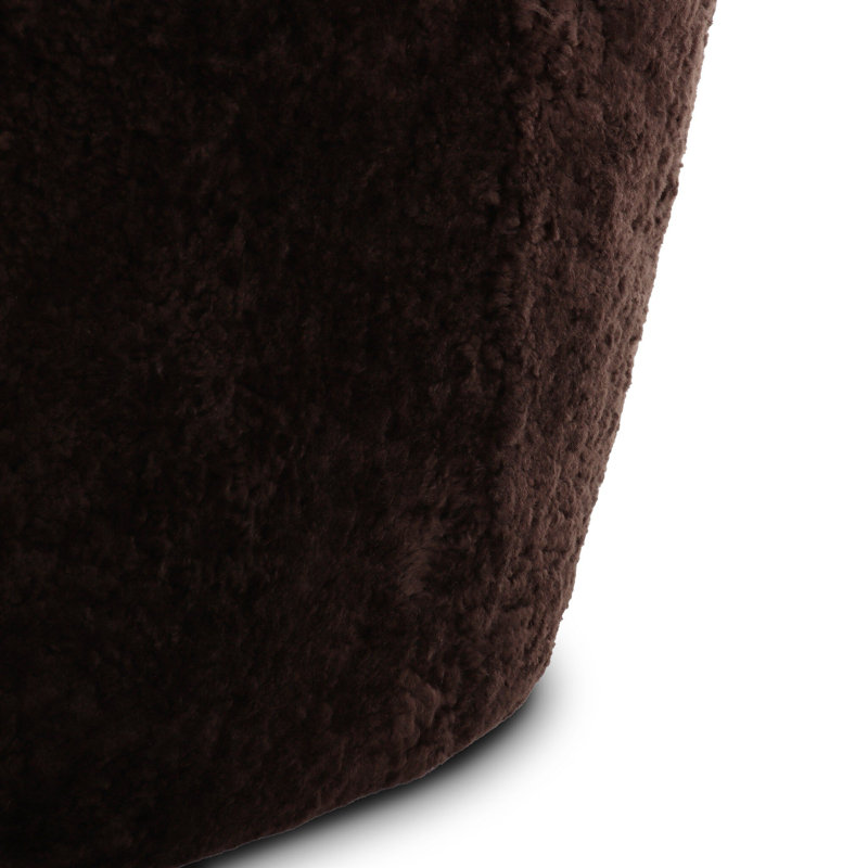 Amelie Chair-Beige Shearling, Cocoa Shearling