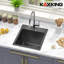 Évier de cuisine à simple cuve en acier inoxydable T304 de calibre 18 L 13 po x l 15 po