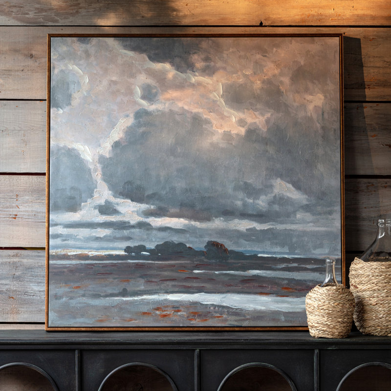 Stormy Marsh Framed Canvas Wall Art