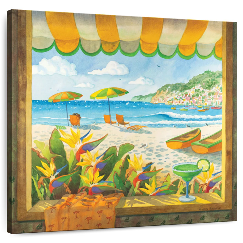 Lilie fenêtre sur la mer ensoleillée