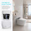 Toilette intelligente sans réservoir avec chasse d'eau automatique, capteur de pied, siège chauffant, lavage et séchage à chaud, affichage DEL, secours en cas de panne de courant
