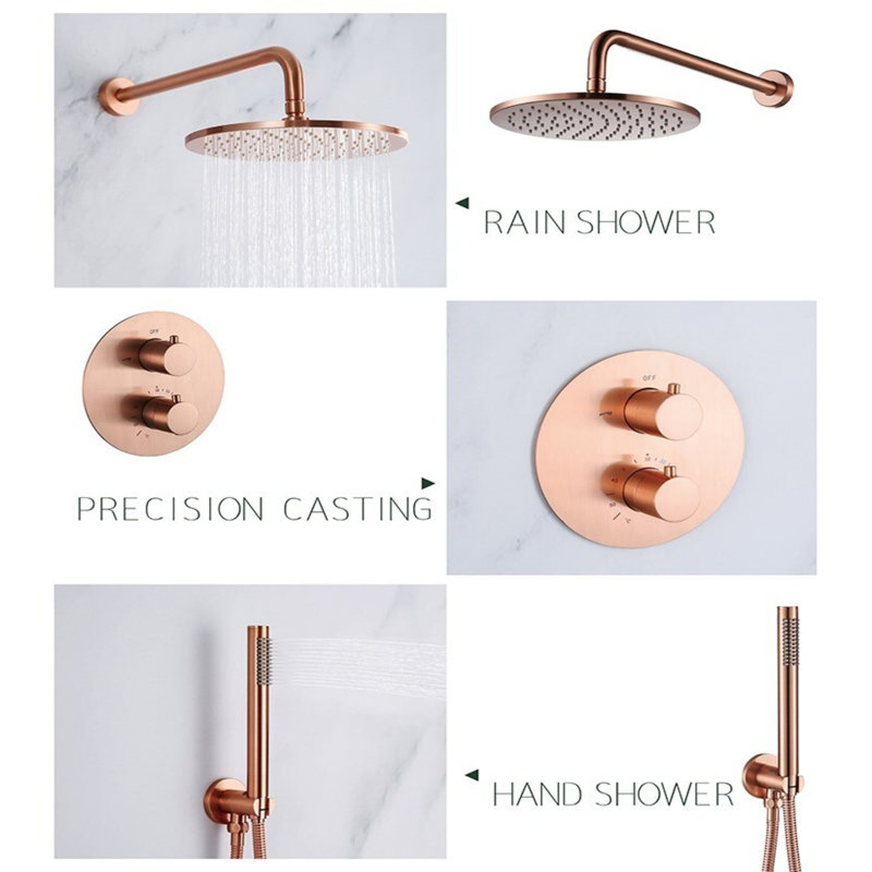 Système de douche complet avec valve brute