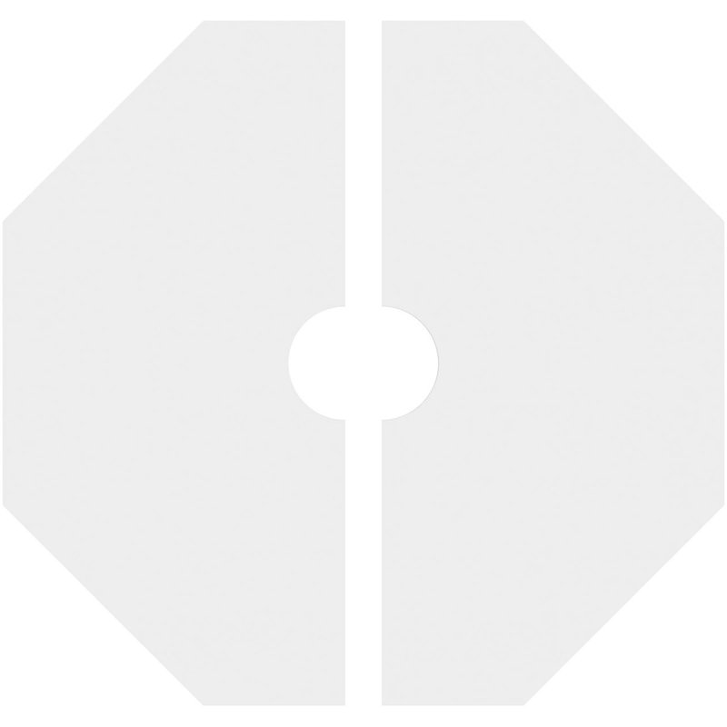 36"OD x 6"ID x 14 1/4"C x 1"P Westin Architectural Grade PVC Contemporary Ceiling Medallion, Two Piece, 1" H x 36" W x 36" D