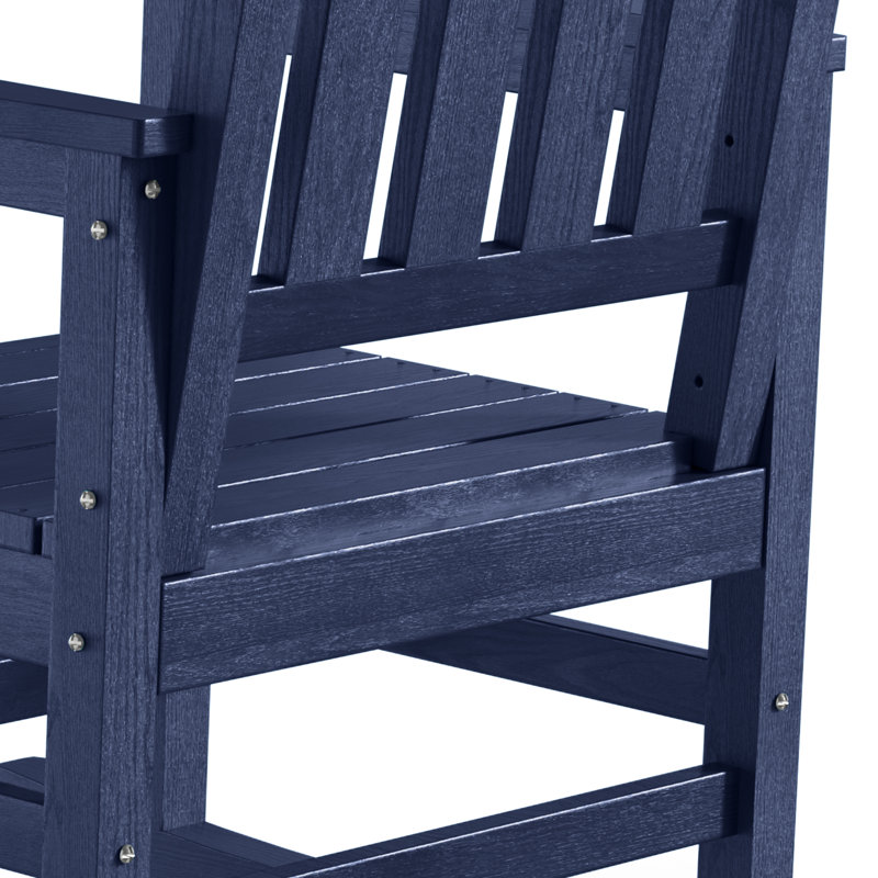 Chaise berçante d'extérieur en PEHD, Deep Navy Blue